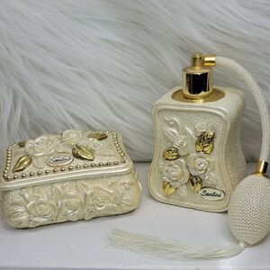 Vintage Santini Perfume Bottle & Trinket Box